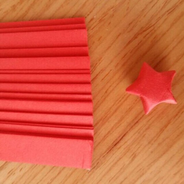 Rzemieślnicze Origami - gwiazda na szczęście z paskami papieru quillingowymi, około 80 sztuk - Wianko - 7