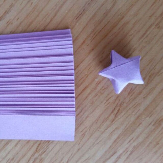 Rzemieślnicze Origami - gwiazda na szczęście z paskami papieru quillingowymi, około 80 sztuk - Wianko - 5
