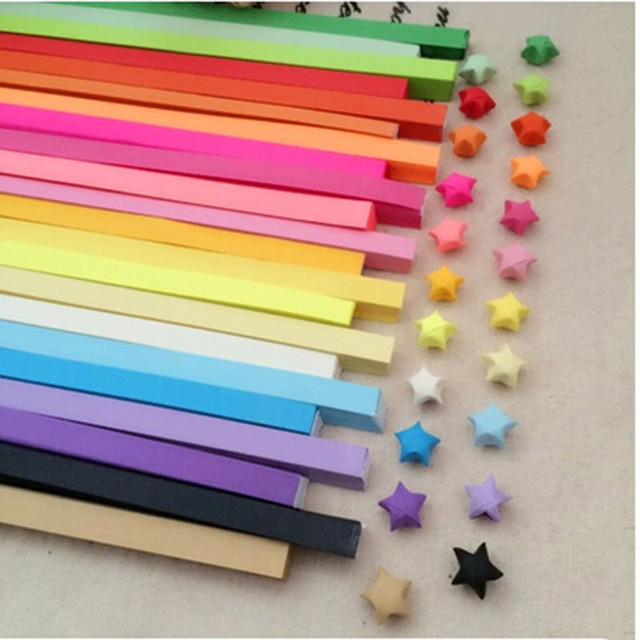 Rzemieślnicze Origami - gwiazda na szczęście z paskami papieru quillingowymi, około 80 sztuk - Wianko - 11
