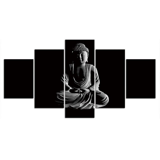 Wydruki HD modułowy plakat Home buddyjski - wystrój budda, religia, 5 sztuk obrazy na płótnie, obrazy na ścianę, ramki - Wianko - 6