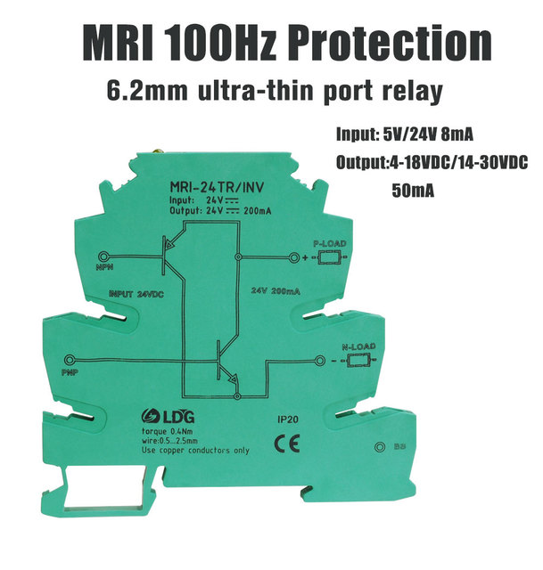 Moduł przekaźnikowy MRI-24TR/INV NPN do PNP konwerter sygnału PLC czujnik polaryzacji IO konwersji - 10 sztuk - Wianko - 1