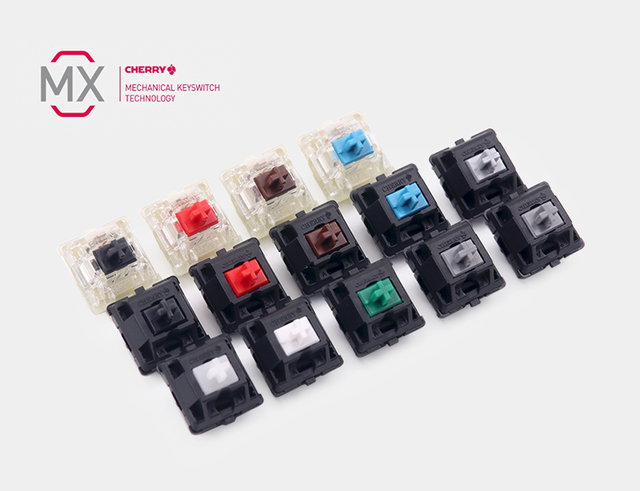 Oryginalna klawiatura mechaniczna Cherry MX 3-pin z wyborem przełączników (srebrny, czerwony, czarny, niebieski, brązowy, szary) - Wianko - 1