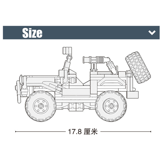SLUBAN nowy Jaeger 2021 League Jeeped - terenowy SUV, klocki budowlane dla chłopców - Wianko - 4