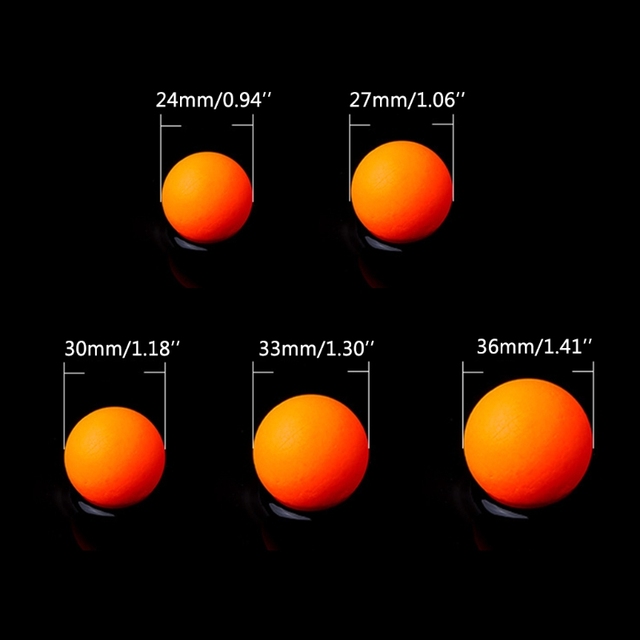 Spławiki Fishing Float, 5 sztuk w paczce, jasne kolory, pływalność, okrągłe kule, różne rozmiary - Wianko - 8