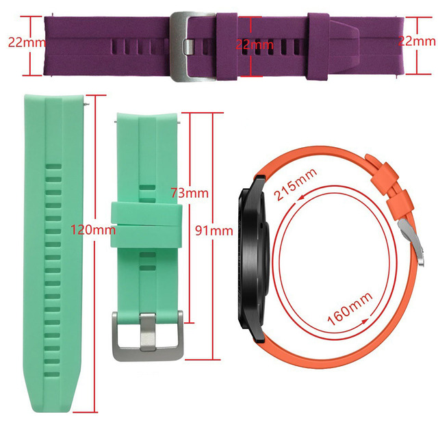 Pasek na nadgarstek do zegarka 22mm Huami Amazfit GTR 3 - silikonowa bransoletka dla Amazfit GTR 3 Pro/2/2e/47mm/Stratos - Wianko - 3