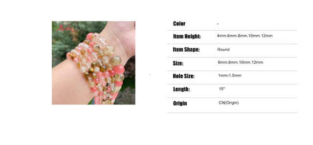 Paciorki luźne z kolorowym szkłem kryształowym do DIY biżuterii - różne rozmiary - 15-calowy sznur - Wianko - 17