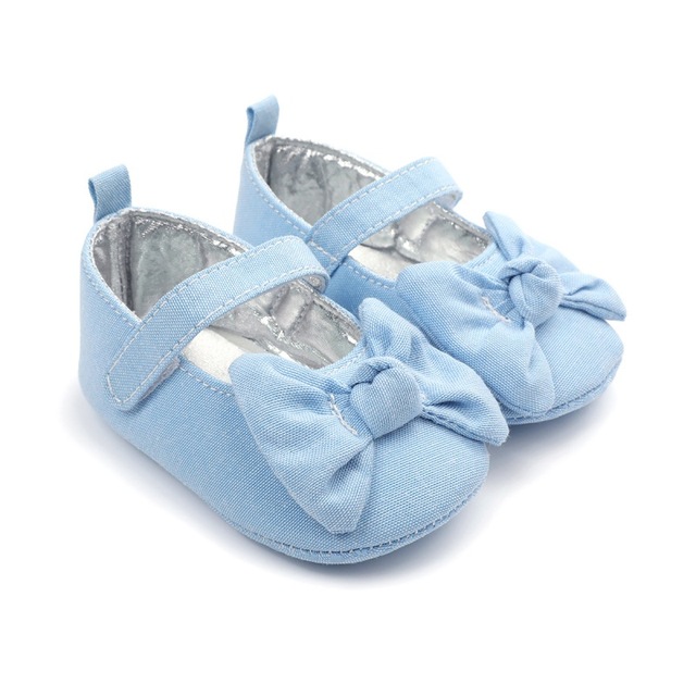 Małe buty dla noworodka dziewczynki 0-18 miesięcy z miękką podeszwą i kokardką - Wianko - 4