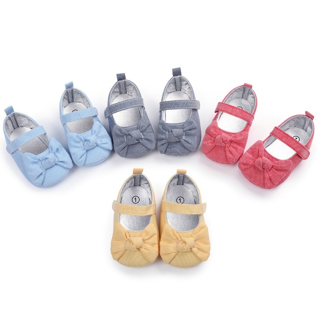 Małe buty dla noworodka dziewczynki 0-18 miesięcy z miękką podeszwą i kokardką - Wianko - 10