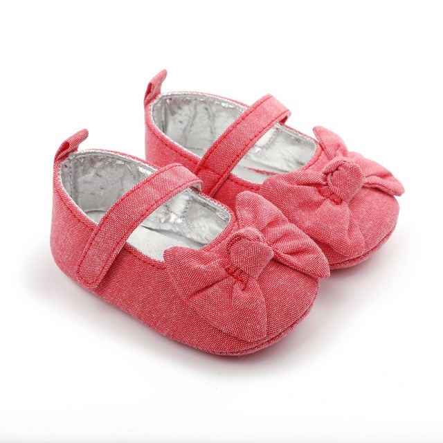 Małe buty dla noworodka dziewczynki 0-18 miesięcy z miękką podeszwą i kokardką - Wianko - 3
