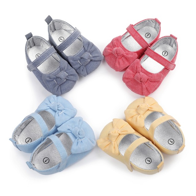 Małe buty dla noworodka dziewczynki 0-18 miesięcy z miękką podeszwą i kokardką - Wianko - 9