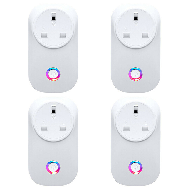 Inteligentne gniazdko WiFi do zdalnego sterowania UK, wysoka jakość, 1, 2 lub 4 sztuki, obsługa przez aplikację Smart Life - Wianko - 2