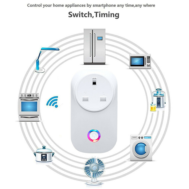 Inteligentne gniazdko WiFi do zdalnego sterowania UK, wysoka jakość, 1, 2 lub 4 sztuki, obsługa przez aplikację Smart Life - Wianko - 5