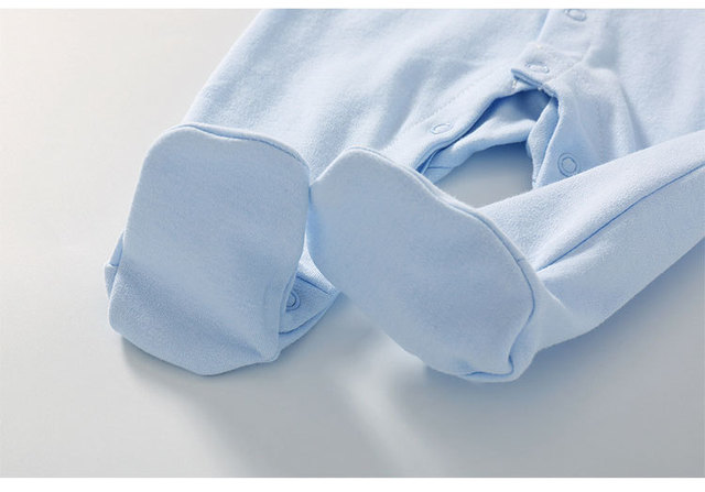 6 sztuk zestaw body 2021 dla noworodków - długie rękawy + kapelusz + bib - różowe/niebieskie jednolite ubrania - Wianko - 3