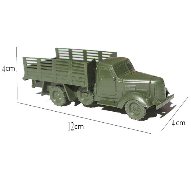 Model DIY - Zestaw 10 opancerzonych ciężarówek zielonych II wojny światowej z tworzywa sztucznego - Wianko - 6