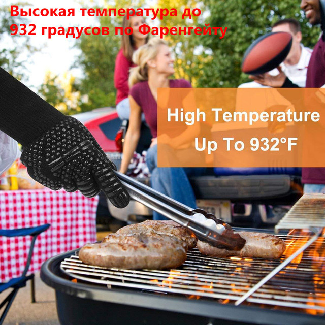 Silikonowa rękawica kuchenna odporna na ciepło do 1472 °F - Wianko - 2