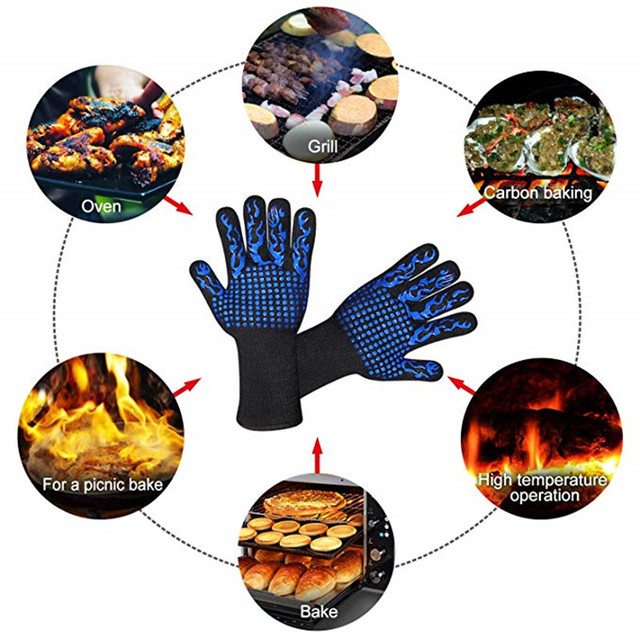 Silikonowa rękawica kuchenna odporna na ciepło do 1472 °F - Wianko - 5