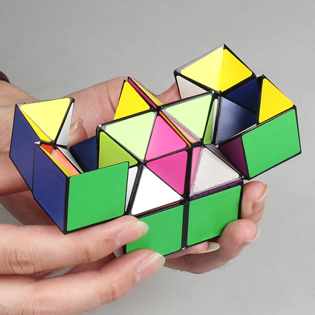 3D Kolorowe Magiczne Kostki - Połączenie 2w1 Nieskończonych Składanych Puzzli Edukacyjnych Dla Dzieci - Wianko - 6