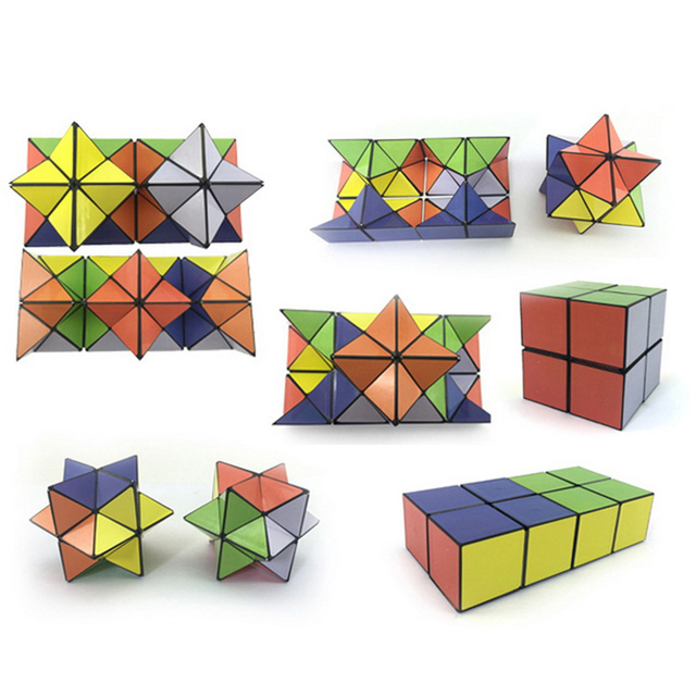 3D Kolorowe Magiczne Kostki - Połączenie 2w1 Nieskończonych Składanych Puzzli Edukacyjnych Dla Dzieci - Wianko - 8