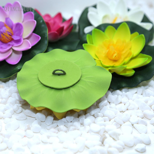 Sztuczne kwiaty lotosu i lilii wodnej do dekoracji - liść stawu, pływające w basenie, akwarium, ślubne - Wianko - 2