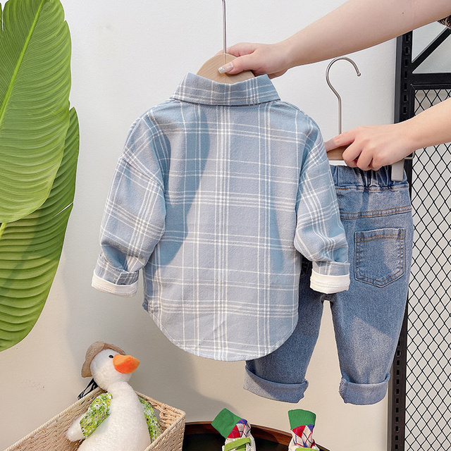 Zestaw ubrań dla dzieci: nowa kolekcja wiosna-jesień z płaszczem, T-shirtem i spodniami - Wianko - 9