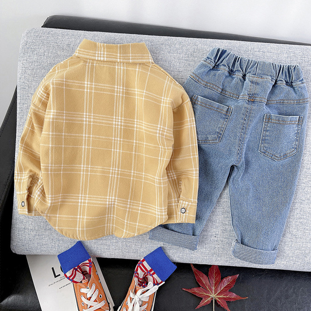 Zestaw ubrań dla dzieci: nowa kolekcja wiosna-jesień z płaszczem, T-shirtem i spodniami - Wianko - 16