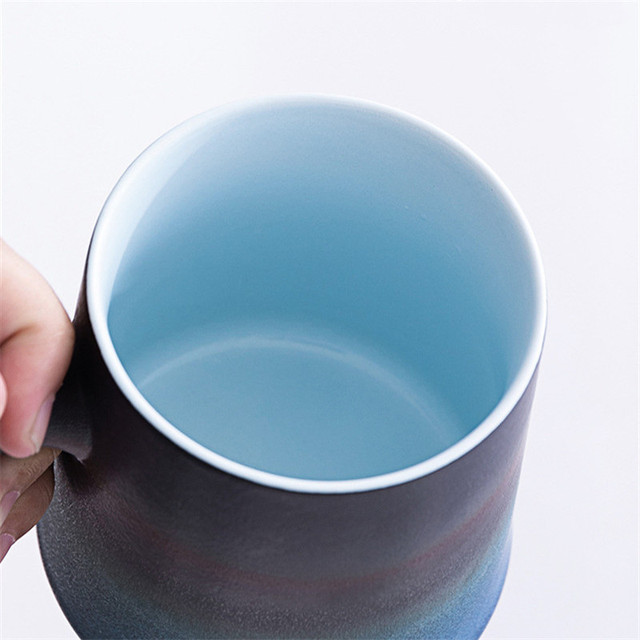 Kubek ceramiczny z drewnianą rączką i pokrywką, filtr do herbata, separacja wody, 400ML - Wianko - 4