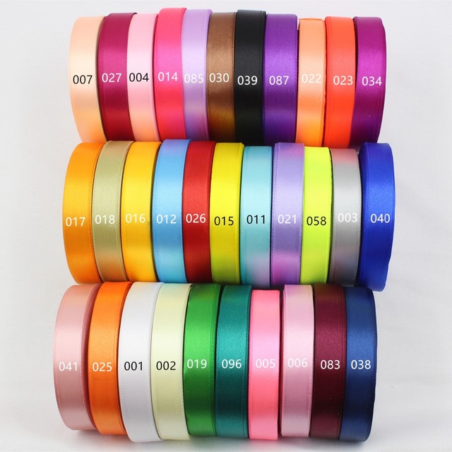 Satynowa jedwabna wstążka 15mm, 25 jardów, 31 wybieralnych kolorów - dekoracyjna dla ślubu, prezentów, DIY - Wianko - 14