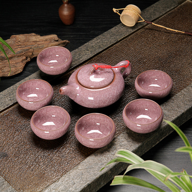 Ceramiczny zestaw do herbaty Kung Fu Teaware - lód pęknięty glazura, jednolity wzór - Wianko - 7
