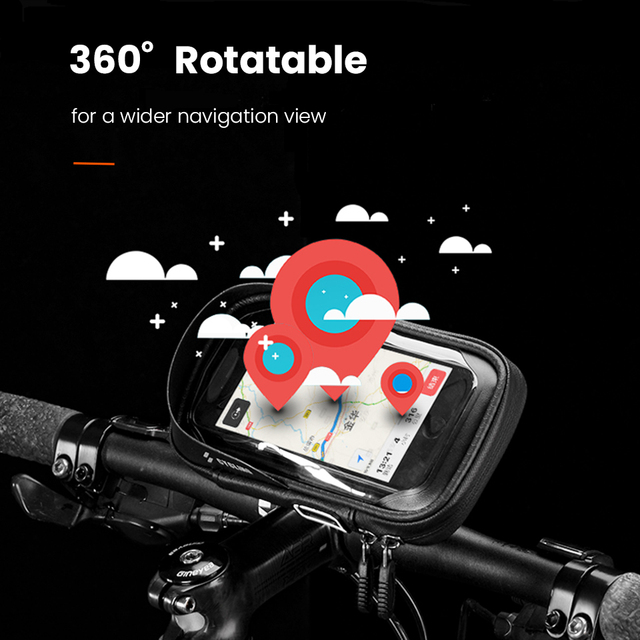 Torba rowerowa na telefon TPU z ekranem dotykowym, wodoodporna i obrotowa, dla telefonów o przekątnej do 6.0 cala - Wianko - 3
