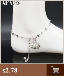 Bransoletka ze stali nierdzewnej w kolorze srebrnym z koralikami w kształcie muszli rybich - biżuteria na kostkę - Wianko - 7
