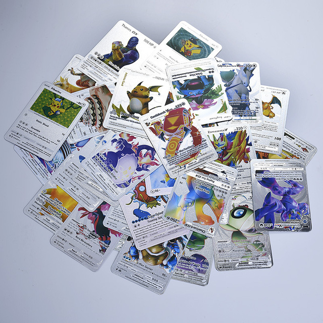 Pokemon Anime Gry Battle Card - Angielski, Hiszpański, Złoty Srebrny, Karta Kolorów 54 Sztuki - Planszowa Gra Pokemon - Zapakowany Prezent - Wianko - 10
