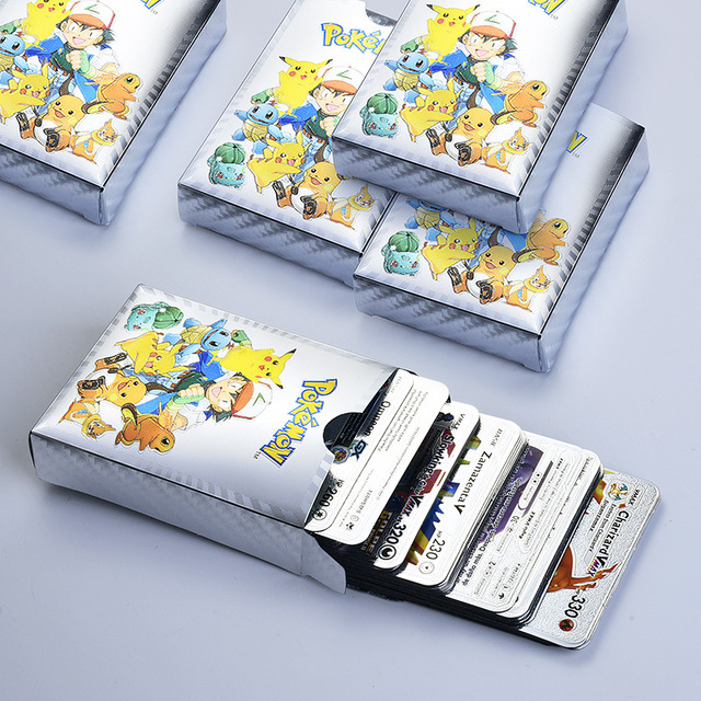 Pokemon Anime Gry Battle Card - Angielski, Hiszpański, Złoty Srebrny, Karta Kolorów 54 Sztuki - Planszowa Gra Pokemon - Zapakowany Prezent - Wianko - 6
