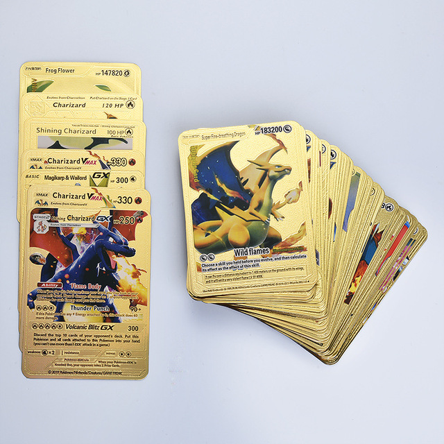 Pokemon Anime Gry Battle Card - Angielski, Hiszpański, Złoty Srebrny, Karta Kolorów 54 Sztuki - Planszowa Gra Pokemon - Zapakowany Prezent - Wianko - 3