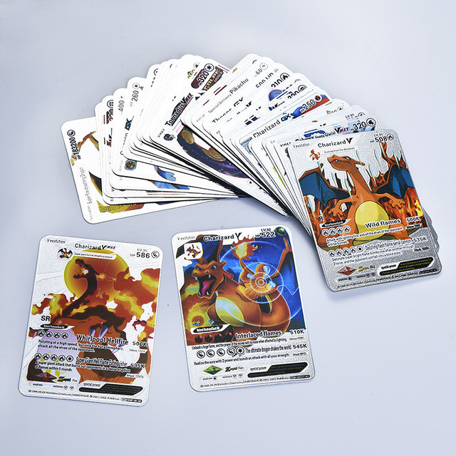 Pokemon Anime Gry Battle Card - Angielski, Hiszpański, Złoty Srebrny, Karta Kolorów 54 Sztuki - Planszowa Gra Pokemon - Zapakowany Prezent - Wianko - 9