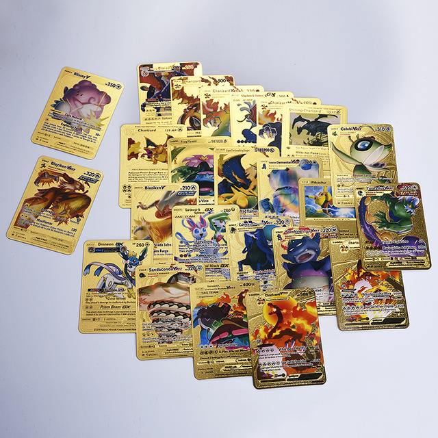 Pokemon Anime Gry Battle Card - Angielski, Hiszpański, Złoty Srebrny, Karta Kolorów 54 Sztuki - Planszowa Gra Pokemon - Zapakowany Prezent - Wianko - 4