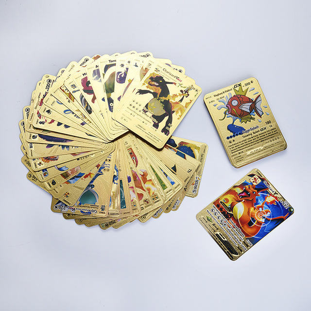 Pokemon Anime Gry Battle Card - Angielski, Hiszpański, Złoty Srebrny, Karta Kolorów 54 Sztuki - Planszowa Gra Pokemon - Zapakowany Prezent - Wianko - 2