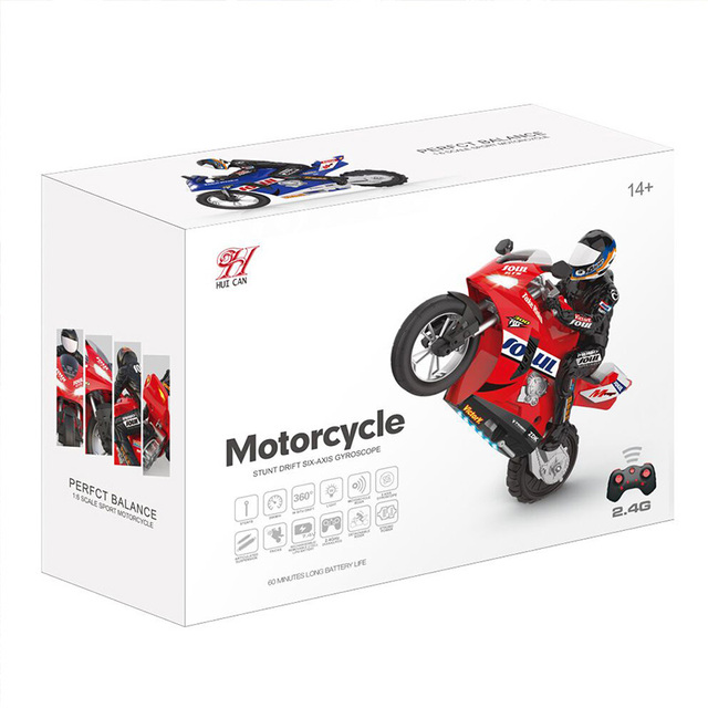 Motocykl RC z pilotem 2.4G do driftu, samobalansujący gyro, fantastyczne evotechROX Stunt samochód sportowy, zabawka dla chłopca, prezent - Wianko - 7