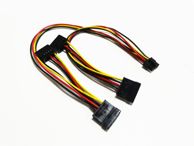 Wysokiej jakości kabel zasilający mini 10-pin do 4 portów SATA 15-pin HDD dla MAC PRO 2019 - Wianko - 1