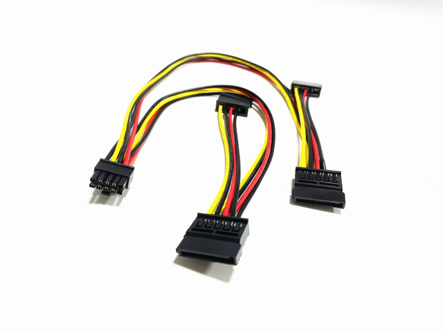 Wysokiej jakości kabel zasilający mini 10-pin do 4 portów SATA 15-pin HDD dla MAC PRO 2019 - Wianko - 3