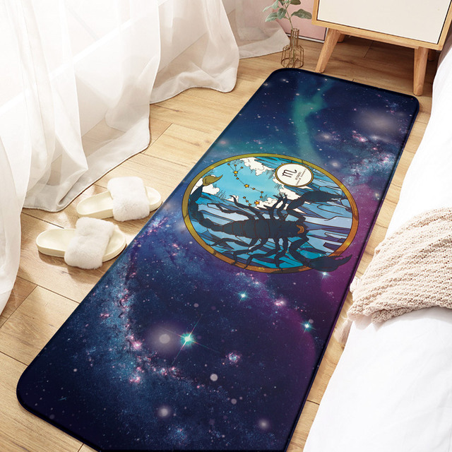 Profesjonalny dywan podłogowy flanelowa mata 12 Constellation dla sypialni i salonu, znak zodiaku Skorpion - Wianko - 17
