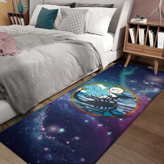Profesjonalny dywan podłogowy flanelowa mata 12 Constellation dla sypialni i salonu, znak zodiaku Skorpion - Wianko - 18