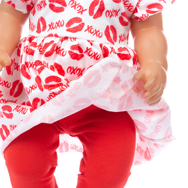 Sukienka i spodnie dla lalki Reborn Babies o długości 43cm/17 cali - ubranka i akcesoria - Wianko - 7