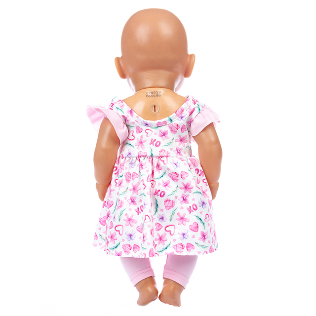 Sukienka i spodnie dla lalki Reborn Babies o długości 43cm/17 cali - ubranka i akcesoria - Wianko - 11