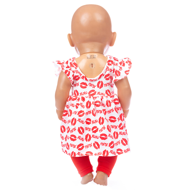 Sukienka i spodnie dla lalki Reborn Babies o długości 43cm/17 cali - ubranka i akcesoria - Wianko - 3