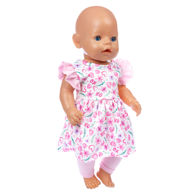 Sukienka i spodnie dla lalki Reborn Babies o długości 43cm/17 cali - ubranka i akcesoria - Wianko - 10