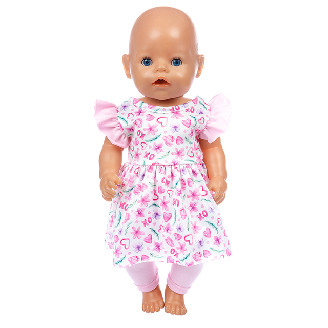 Sukienka i spodnie dla lalki Reborn Babies o długości 43cm/17 cali - ubranka i akcesoria - Wianko - 9