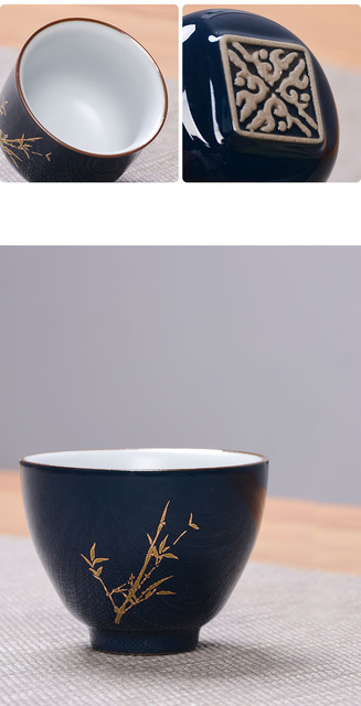 Zestaw 2 sztuk Dehua Retro ceramika do herbaty - filiżanka i miska, ręcznie wykonane, chiński ceramiczny - Wianko - 3