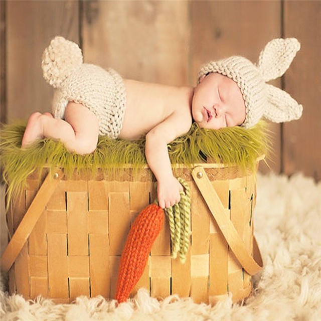 Kapelusz dzianinowy dla noworodka w kształcie królika - unikatowy, dziecięcy i uroczy element garderoby - Wianko - 3
