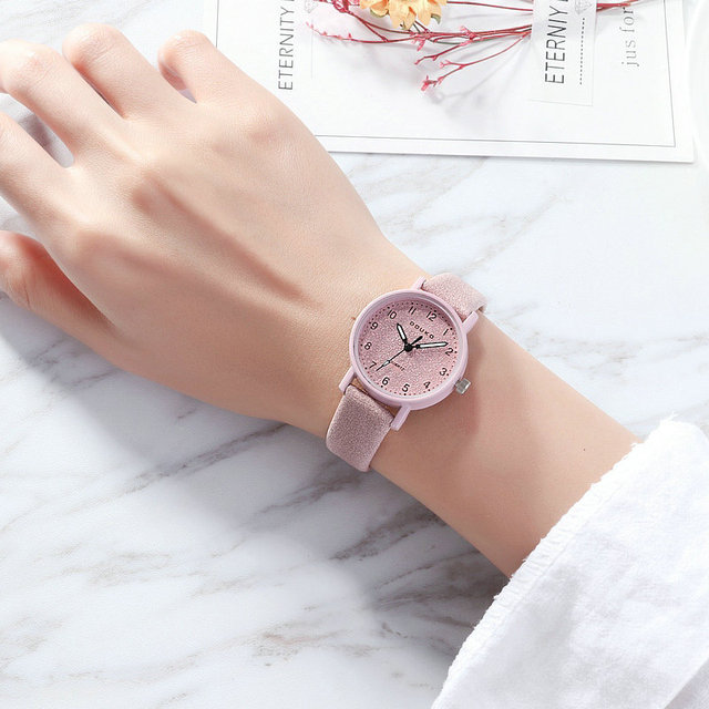 UTHAI BK01 - damska moda, wielokolorowy zegarek kwarcowy z prostą cyfrową skalą i retro kamiennym paskiem - Wianko - 4