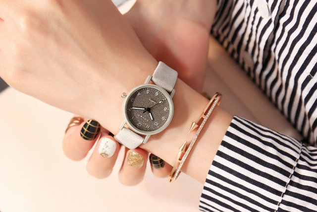 UTHAI BK01 - damska moda, wielokolorowy zegarek kwarcowy z prostą cyfrową skalą i retro kamiennym paskiem - Wianko - 8